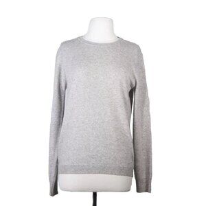 Bartolini Women's Medium Gray Merino Wool Sweater Crew Neck Long Sleeve